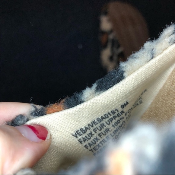 Steve Madden VESA Brown Cheetah Print Faux Upper Fur Slides Size 9 - Picture 8 of 8